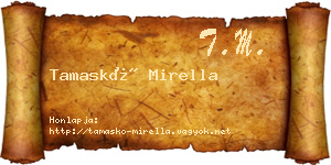 Tamaskó Mirella névjegykártya